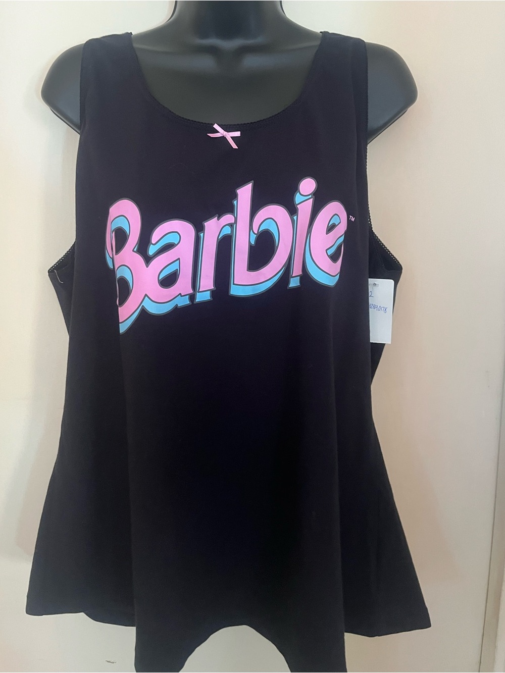 Torrid Barbie Black Top with Hot Pink Logo